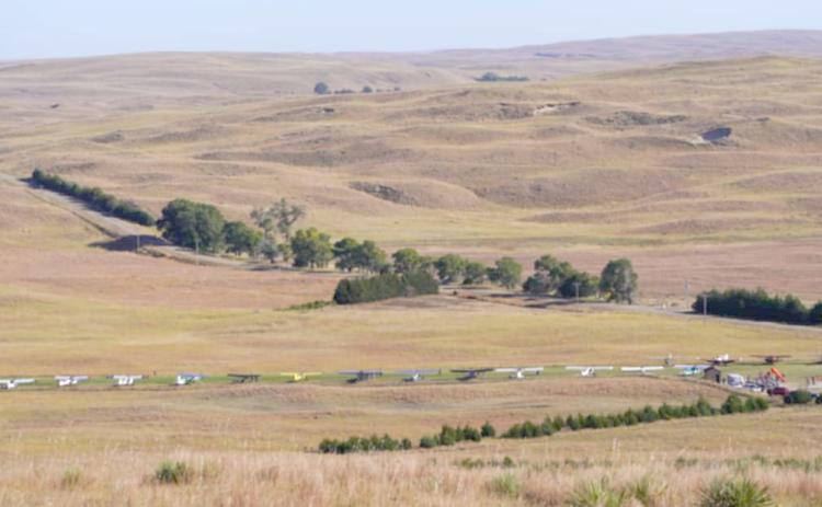 The 2024 Terry Vinton Memorial Sandhills Fly-In was held at the Dismal River Airstrip on Saturday, Sept. 28 with 37 airplanes participating. Here’s a view overlooking the fly-in. Nicholas Lattin