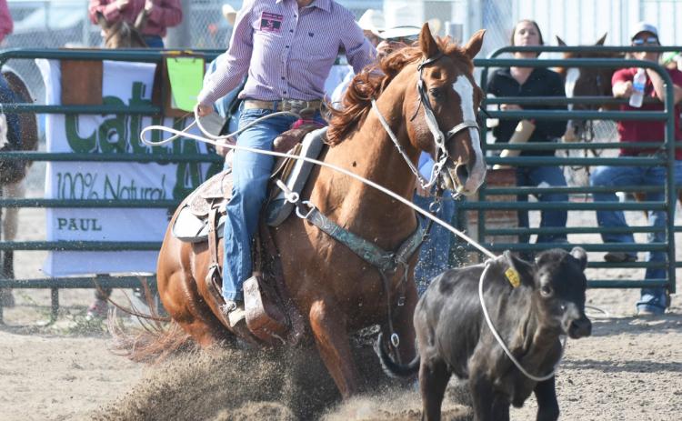 Brittni Bradley’s 2.2 breakaway run that won round 2 of finals. Steve Moseley