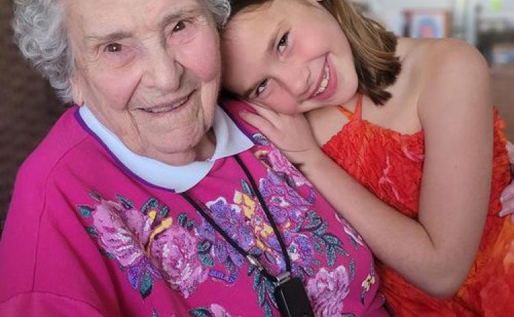 Goldie Little celebrated her 94th birthday with her great-granddaughter, Logan Moore.