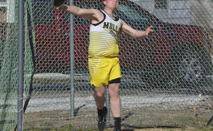 Senior Cade Groseth competes in the discus at Arnold on Monday. Bri Moore