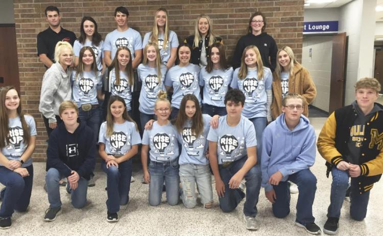 Back, l-r: Samuel Coble, Bella Brown, Sean Simonson, Jadyn Andersen, Taylor Svoboda, Corynn Corbin. Middle: Tierston Moore, Georgia Wingebach, Harper Andersen, Sydnee Cheever, Mercedes Garner, Fayth Brown, Lauren Schoonveld, Peyton Paxton. Front: Ashlyn Simonson, Brandon Hardin, Adalena Hampton, Riley Hegland, Brooke Williams, Jaylon Forsen, Daniel Wright, Ethan Hardin. courtesy photo