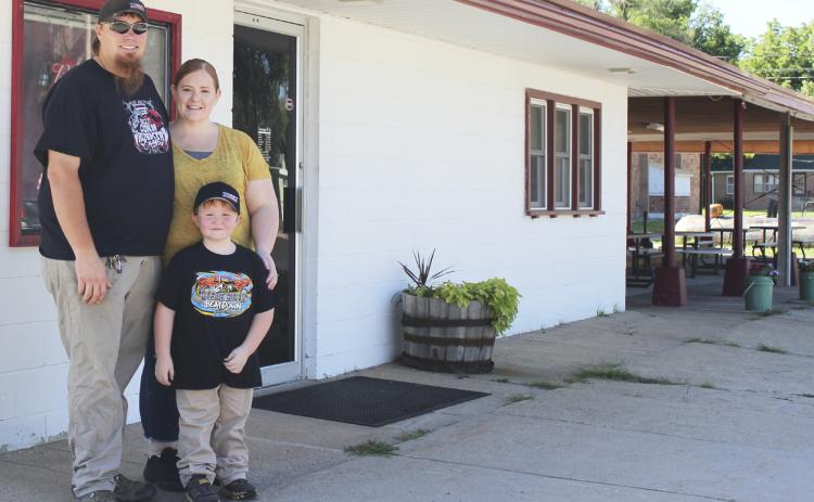 Jason, Lindsey and Lane Brown became owners of Highway 2 Depot on July 1st. Gerri Peterson