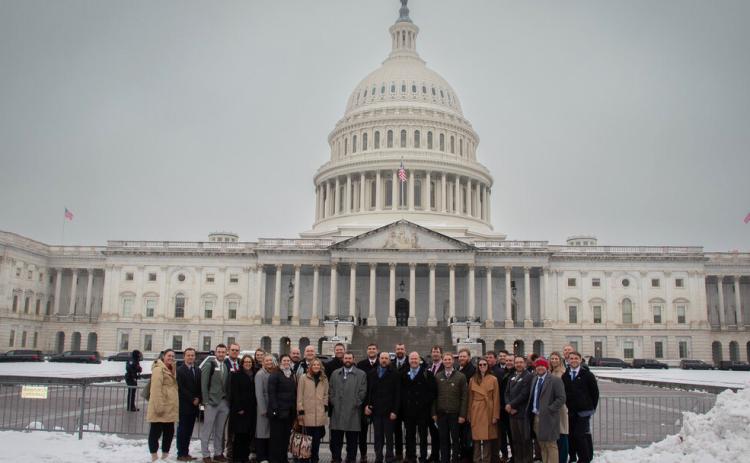 Nebraska LEAD 43 Fellows pose for a group photo at the U.S. Capitol in Washington, D.C., on Feb. 12. Kyle Phillips of Mullen participated in the trip. courtesy photo