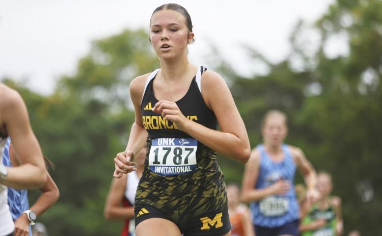 Senior Ady Hampton competing at the UNK meet last week. Prep Running Nerd