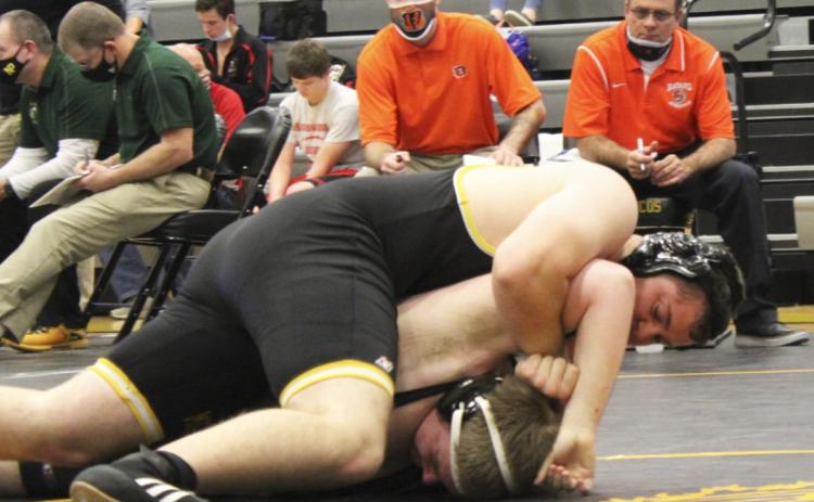 Sophomore Tate Kvanvig placed third at 285 last Saturday. Kris Forsen