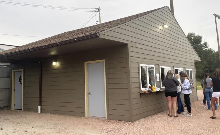 The new concession stand at the football and baseball field also has bathrooms in the back of the building. Gerri Peterson