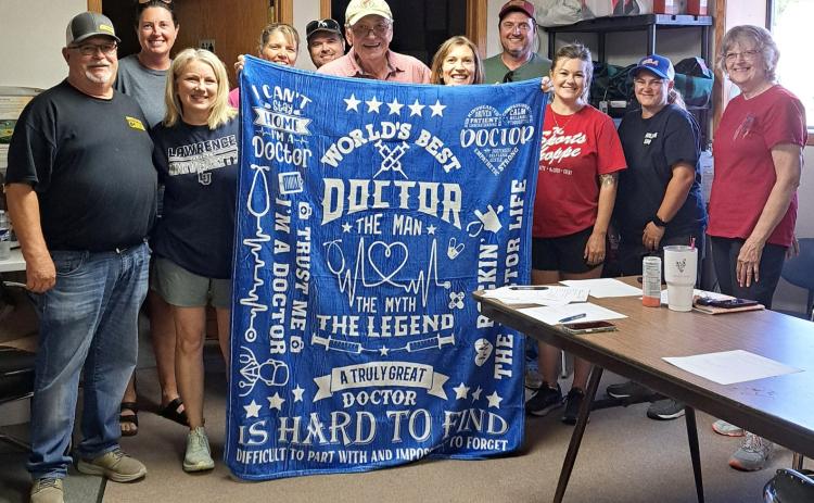 Dr. Steve honored by Mullen Ambulance Service