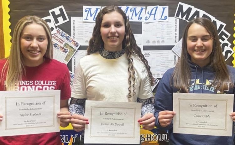 Consolidated Community Scholarship winners announced