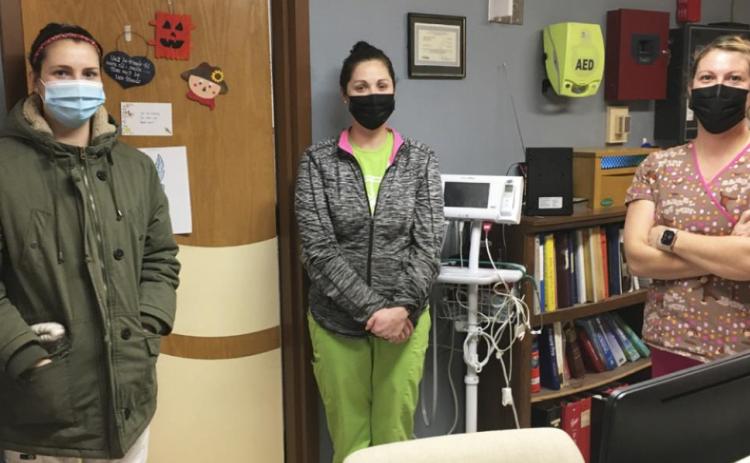 L-r: CNAs Kate Licking Dailey, Kelsey Pettit and Amanda Vinton. photos courtesy of Nicole Hoffmann