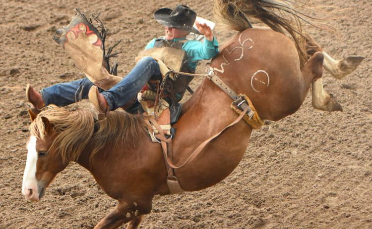 Cooper Walker competes in the Grand Island high school rodeo on Labor Day. Steve Moseley
