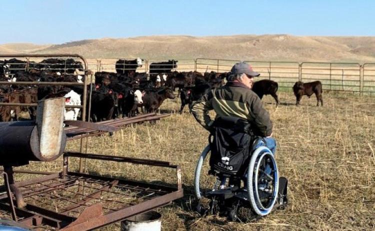 Garth Bullington of Mullen is a past client that worked with AgrAbility to find the right pieces of assistive technology that would work best for him to continue to ranch. courtesy photo