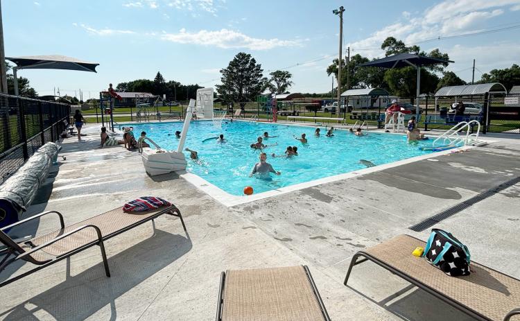 Three shade canopies have recently been installed at the Mullen Swimming Pool. Gerri Peterson