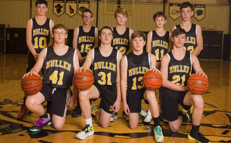The Mullen Junior High boys basketball team ended their regular season last week, going 2-4. They were coached by Dan Young. Pictured back l-r: Cian Connealy, Curtis Wiese, Colby Kessler, Ben Werner, Hunter Brown. Front: Daniel Wright, Jason Kraus, Brandon Hardin, Cooper Walker. Megan Andersen