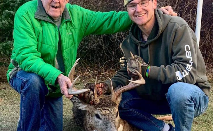 Jim Folk with his grandson Brendan Folk