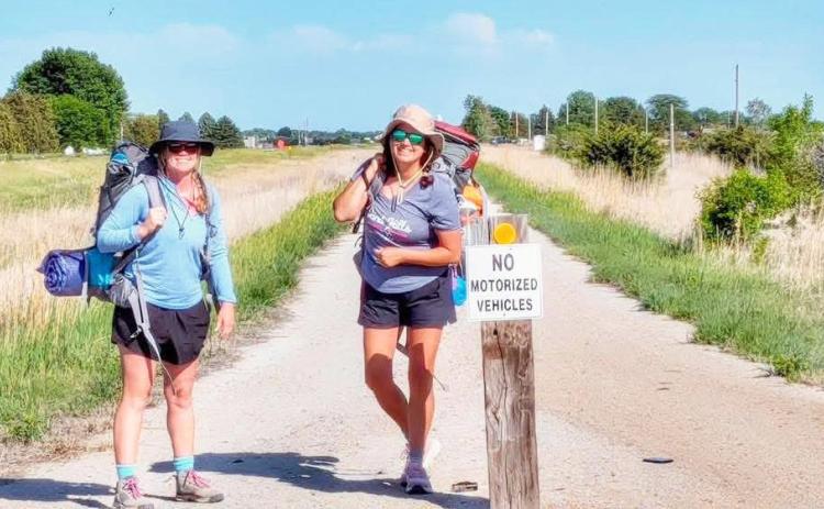 Sammy Walker (left) and Jenny Cribelli on the Cowboy Trail between Atkinson and Stuart. courtesy photo