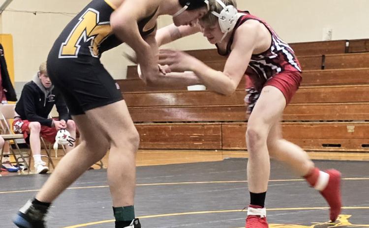 Andrew Byrd won his match last Friday in the Hemingford dual. Kris Forsen