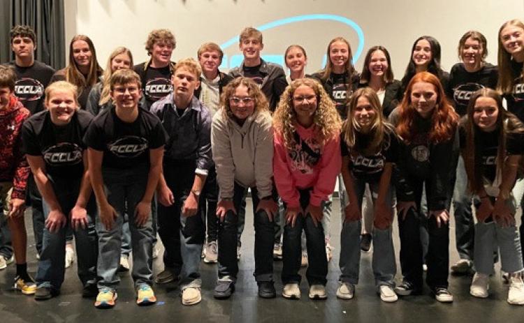 Pictured back, l-r: Daniel Wright, Jaylon Forsen, Jadyn Andersen, Erika Massey, Ethan Hardin, Kyle Finney, Alex Werner, Peyton Paxton, Harper Andersen, Ashlyn Simonson, Fayth Brown, Medora DeNaeyer, Sydnee Cheever, Keragan Welch. Front: Braylon Kuncl, Maci Walz, Jack Coble, Cody Walker, Corynn Corbin, Riley Hegland, Brooke Williams, Grace Haesler, Maggie Haesler. Kelli Walz