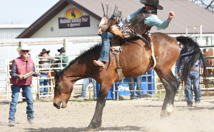 Cooper Walker competing at the Madison High School Rodeo. Steve Moseley