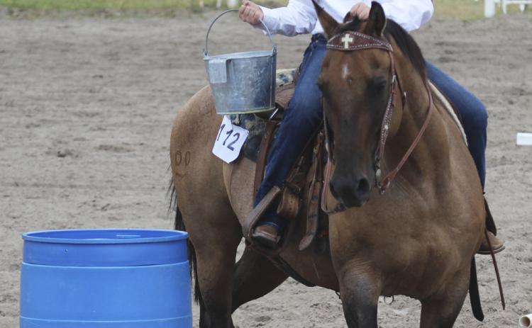 Kassidy Cheever competing in trail at the horse show last Tuesday. Gerri Peterson