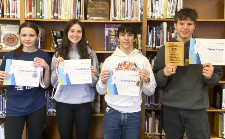 L-r: Maggie Haesler, Allie Boyer, Jeffery Forsen, Chase Rundback. Kara Connealy