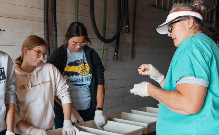T.L. Meyer educates youth at a local youth science field day. courtesy photo