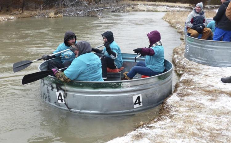 The Dismal Racing team at the Polar Bear Tank Race start line. Terri Licking