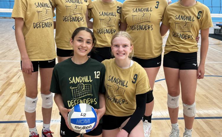 Sandhill Defenders in Kearney, back l-r: Taylor Shaw (Merna), Hadley Marsh, Kayzie Pelster (Merna), Harley Berghorst (Merna), Karsyn Shaw (Merna). Front: Luciana Gonzalez, Ava Walz. Barb McIntosh