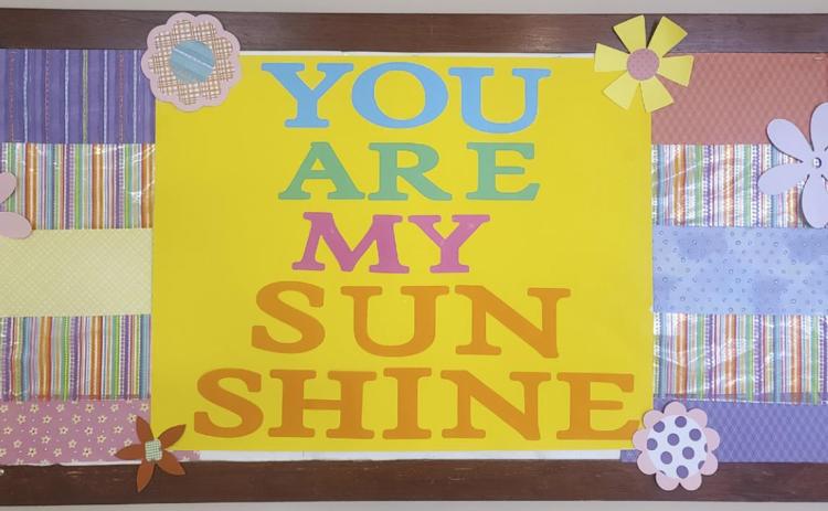 Our spring bulletin board.