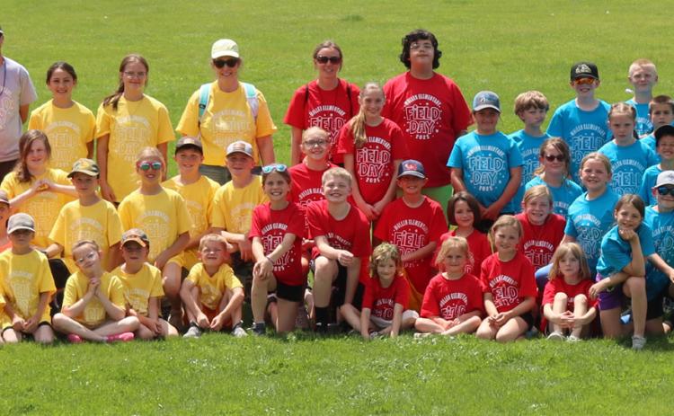 Grades K-6 pictured with their color teams. Gerri Peterson