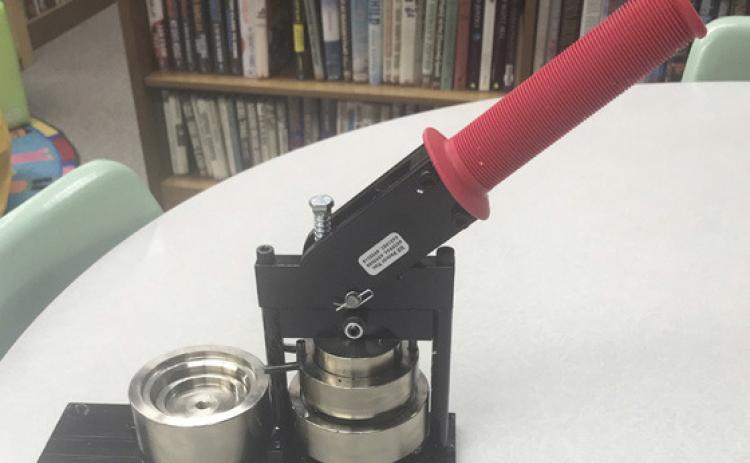 Button maker available at library