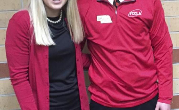 State FCCLA Officers Taylor Svoboda and Samuel Coble. Diana Brost