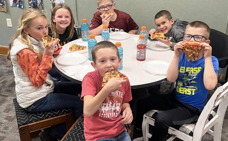 Pictured clockwise from far left: Ayden Lee, Ella Walz, Collin Donohoe, Tru Mundorf, Cooper Ourada, Holt Morrison. Brett Mauler