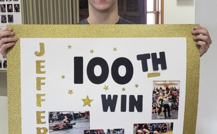 Senior Jeffery Forsen earned his 100th career win last Saturday. Kris Forsen