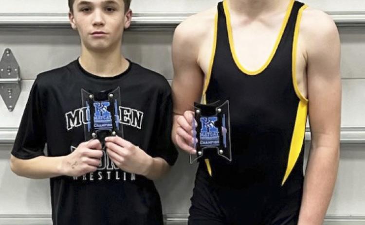 Mullen’s Kearney Matcat Tournament champions, Bo Pettit, Jr. (left) and Jason Kraus. courtesy photo
