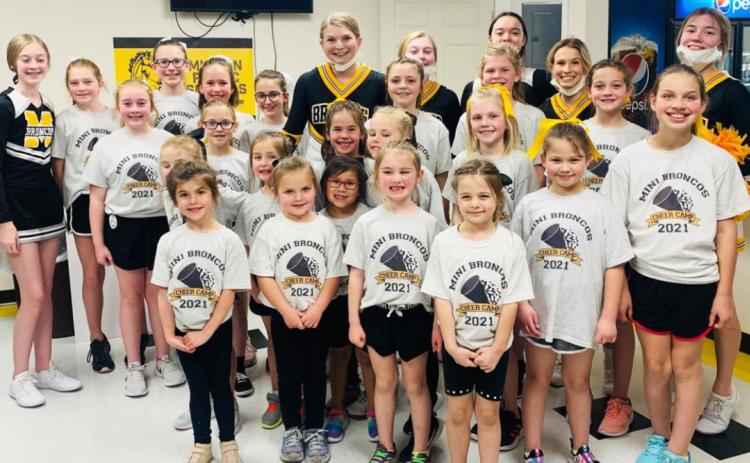 Mini Broncos perform at halftime