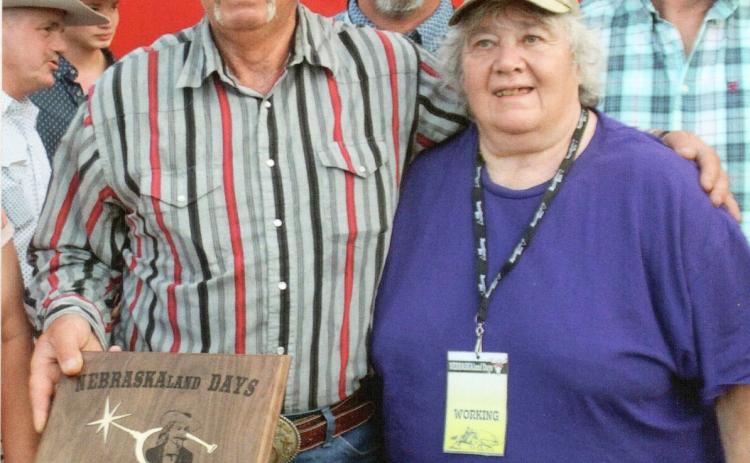 Jim Gragg and his wife Judy with the 2024 Trail Boss Award. courtesy photo