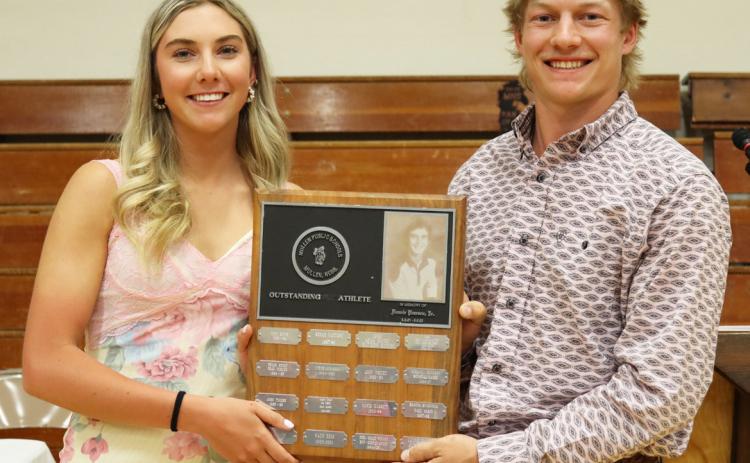 Donnie Pearson Award winners Peyton Paxton and Justin French. Gerri Peterson