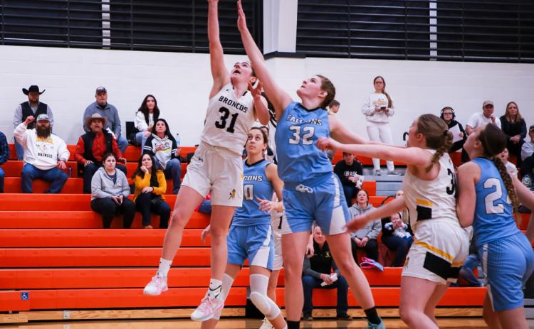 Jenna Donohoe helped lead the Lady Broncos last Friday with 8 points. Megan Andersen