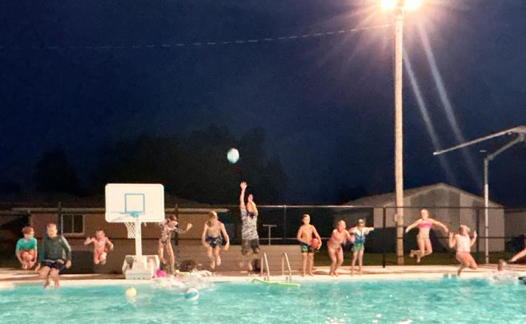 There’s always next year for the perfect Night Swim photo. The iPhone didn’t do this photo justice, but despite the poor quality, it was still worth documenting the good time the kids were having at the elementary Night Swim last Friday night, July 26! Gerri Peterson