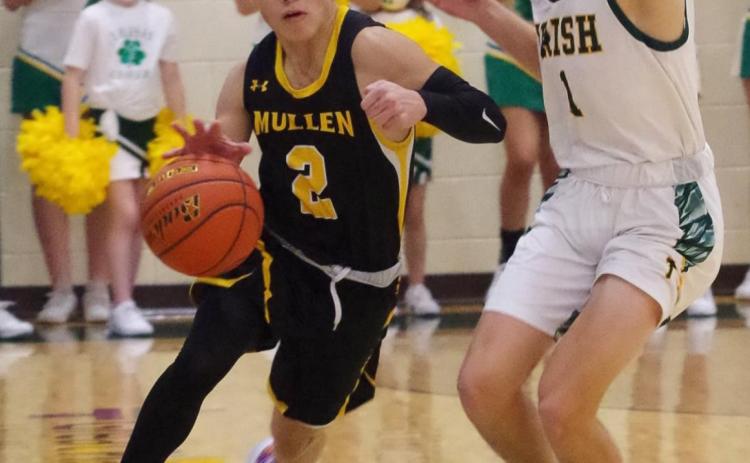 Trevor Kuncl drives around an Irish defender last Tuesday. Barb McIntosh