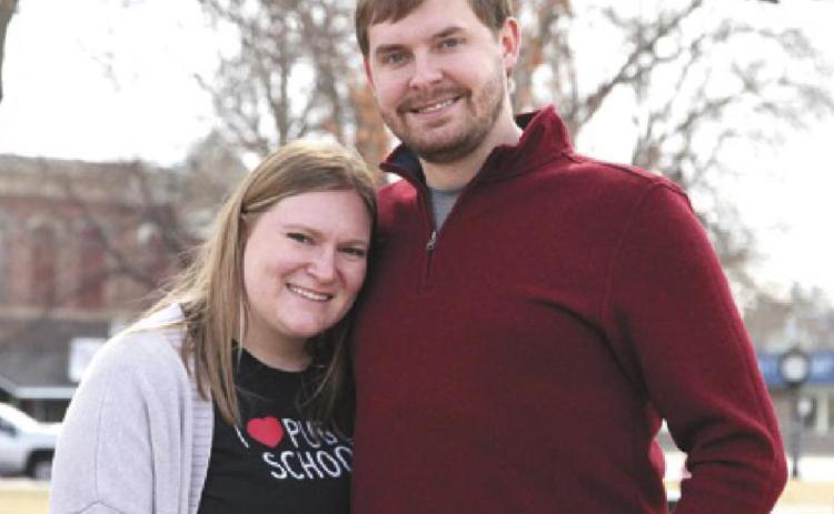 Mullen natives Matthew Furrow, and his wife, Haley. Furrow is the new associate at Borders Law Office in Broken Bow. Donnis Hueftle-Bullock