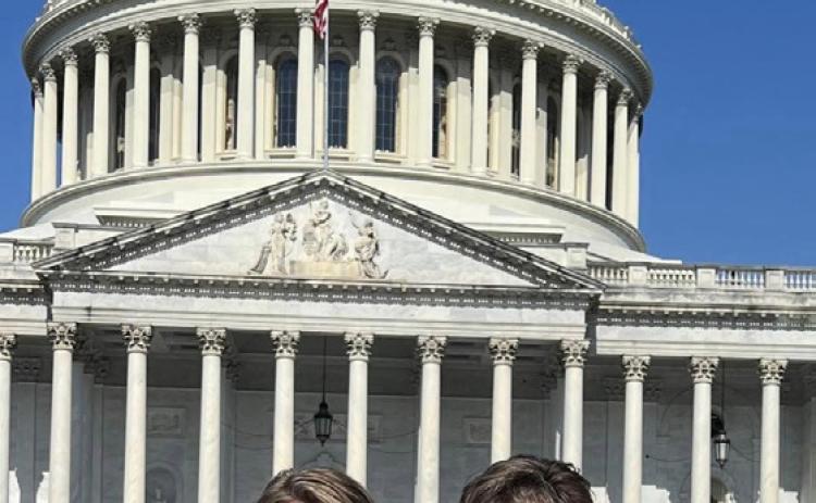 Belinda Coble (right) and Madison Guthrie in front of the U.S. Capitol. courtesy photo
