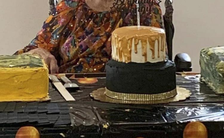 Pauline Brecken at her 100th birthday party earlier this month. Starla Spurlin