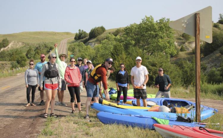 A group of kayakers at the Hwy 97 Dismal River access point. courtesy photo