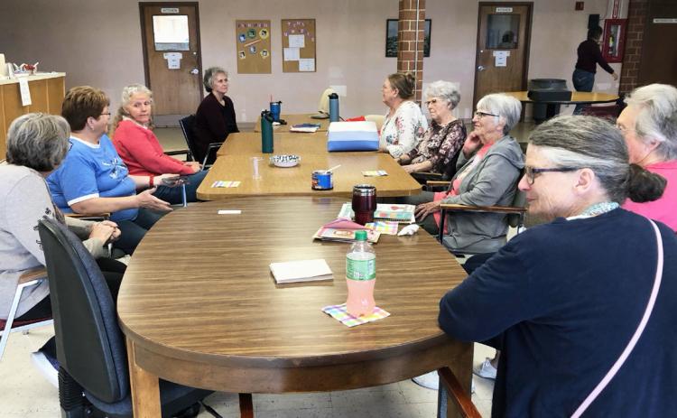 Members of The Weavers and Spinners of the Plains met in Mullen last week. There were 11 members present and 1 guest. This is a group of artisans that spin, knit, weave, quilt or do other fiber arts. They meet every six weeks to share ideas, projects and just visit. This meeting was hosted by the two Mullen members, Judy Ridenour and Sherron Sullivan. The other towns represented were North Platte, Arthur, Maxwell, Chadron and Ogallala. Sherron Sullivan