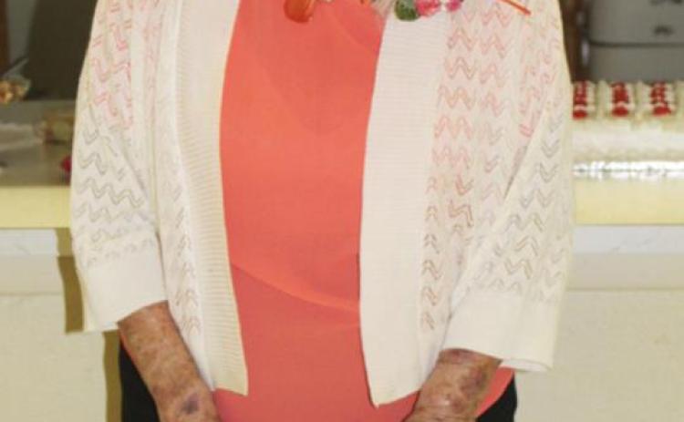 June Morris on her 100th birthday, June 6, 2021. Cindy Simonson