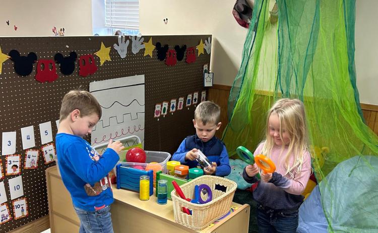 The new calming corner at Busy Bees Preschool is a popular place! courtesy photo