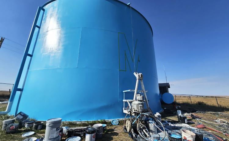 Water tower project almost done