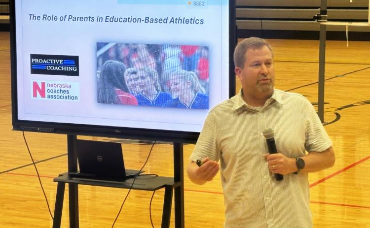 Presentation for parents of athletes held