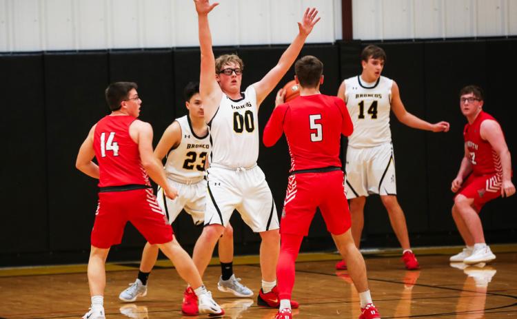 Daniel Wright on defense against Ainsworth last Friday.